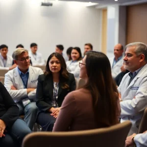 Researchers discussing medical advancements at Arizona College of Medicine seminar