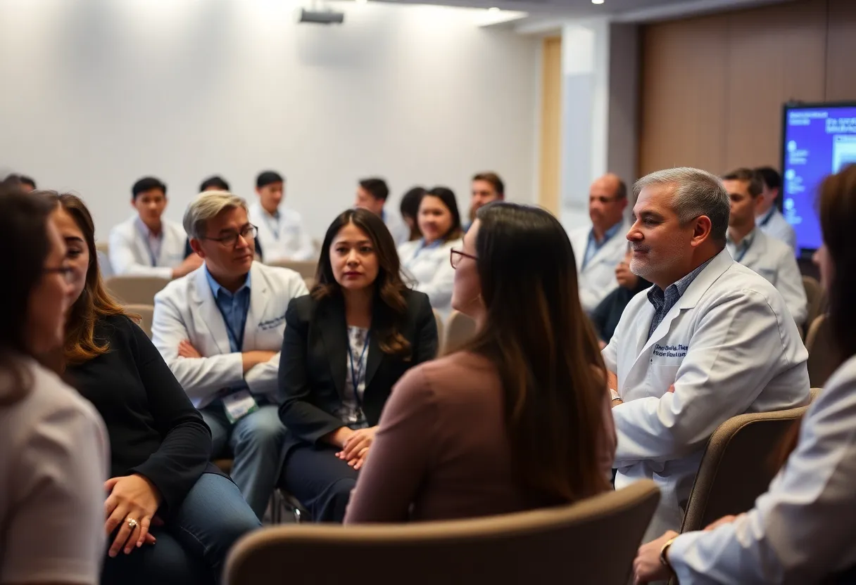 Researchers discussing medical advancements at Arizona College of Medicine seminar