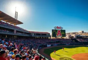 College baseball game featuring the Arizona Wildcats at Hi Corbett Field