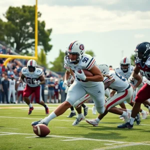 Arizona Wildcats football players executing defensive plays during a game