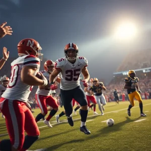 Arizona Wildcats celebrating a football victory