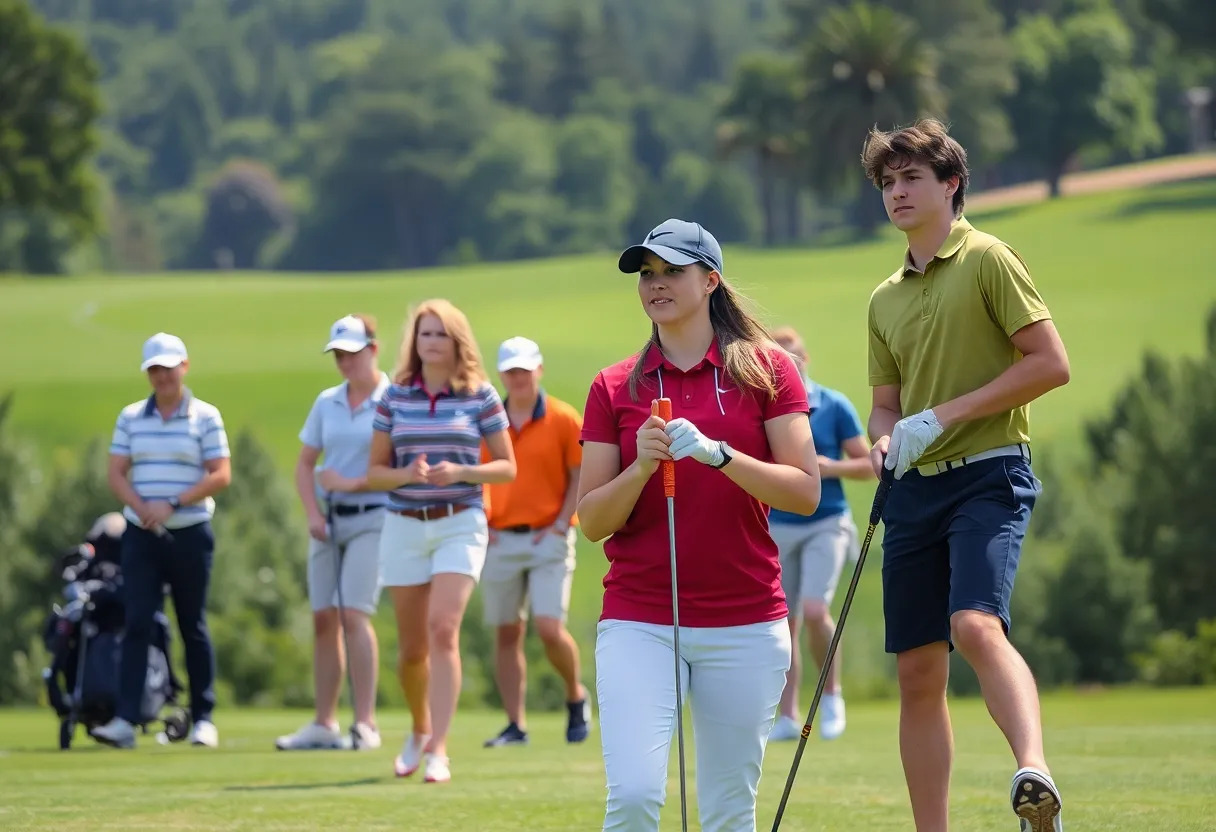 Arizona Wildcats Golf Team competing at the Stanford Intercollegiate