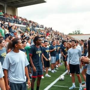 Image depicting Arizona Wildcats athletes in action during a sports event.