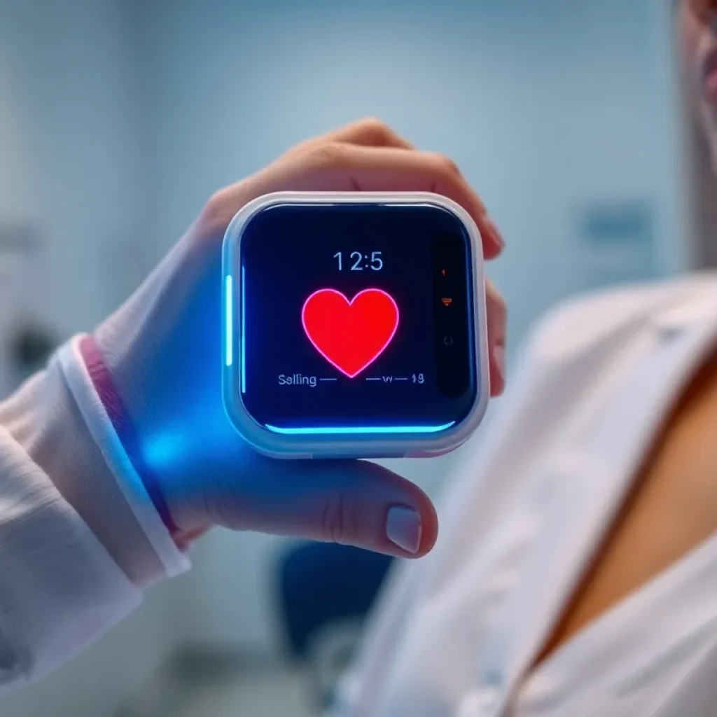BioTucson's innovative wearable heart monitor in use.