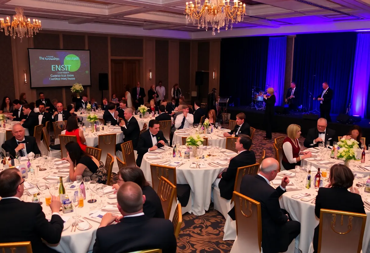 Guests at the Clínica Amistad Gala in formal attire enjoying the event.