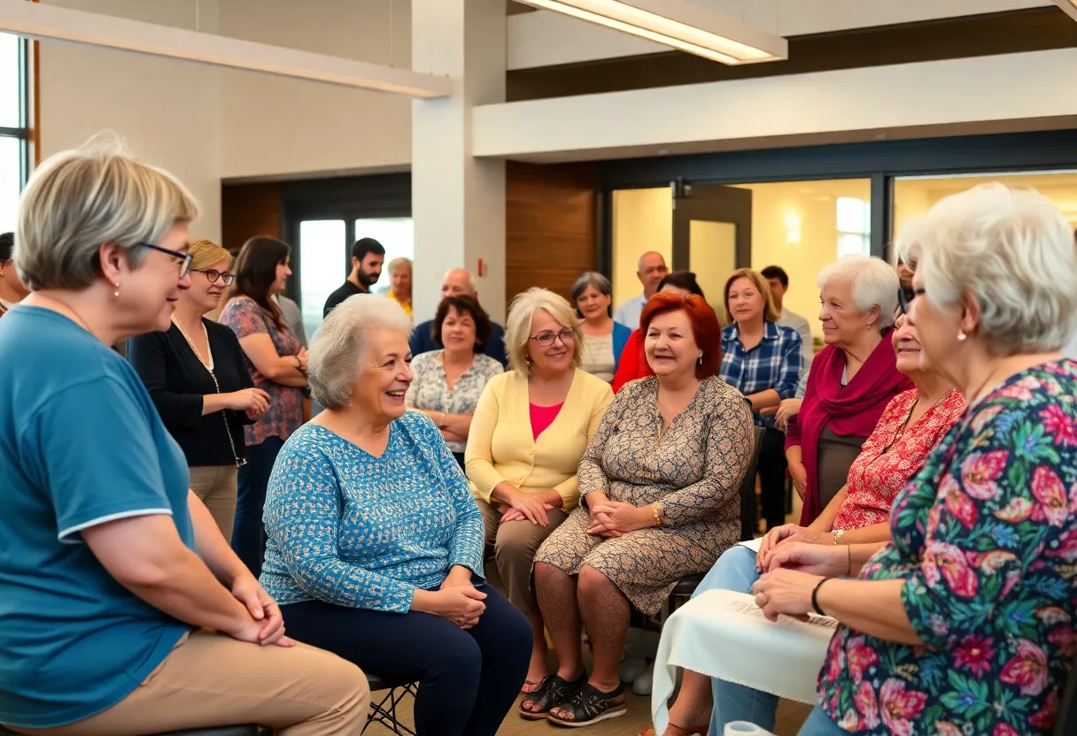 Cancer survivors participating in a workshop at TMC Health Cancer Center