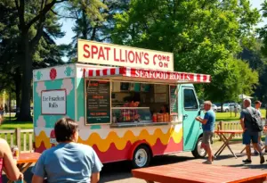 Cousins Maine Lobster food truck serving customers in Tucson