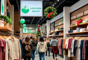 Interior of Desert Threads store showcasing eco-friendly clothing