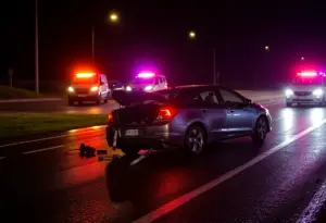 Scene of a two-vehicle crash in Drexel Heights with emergency response.