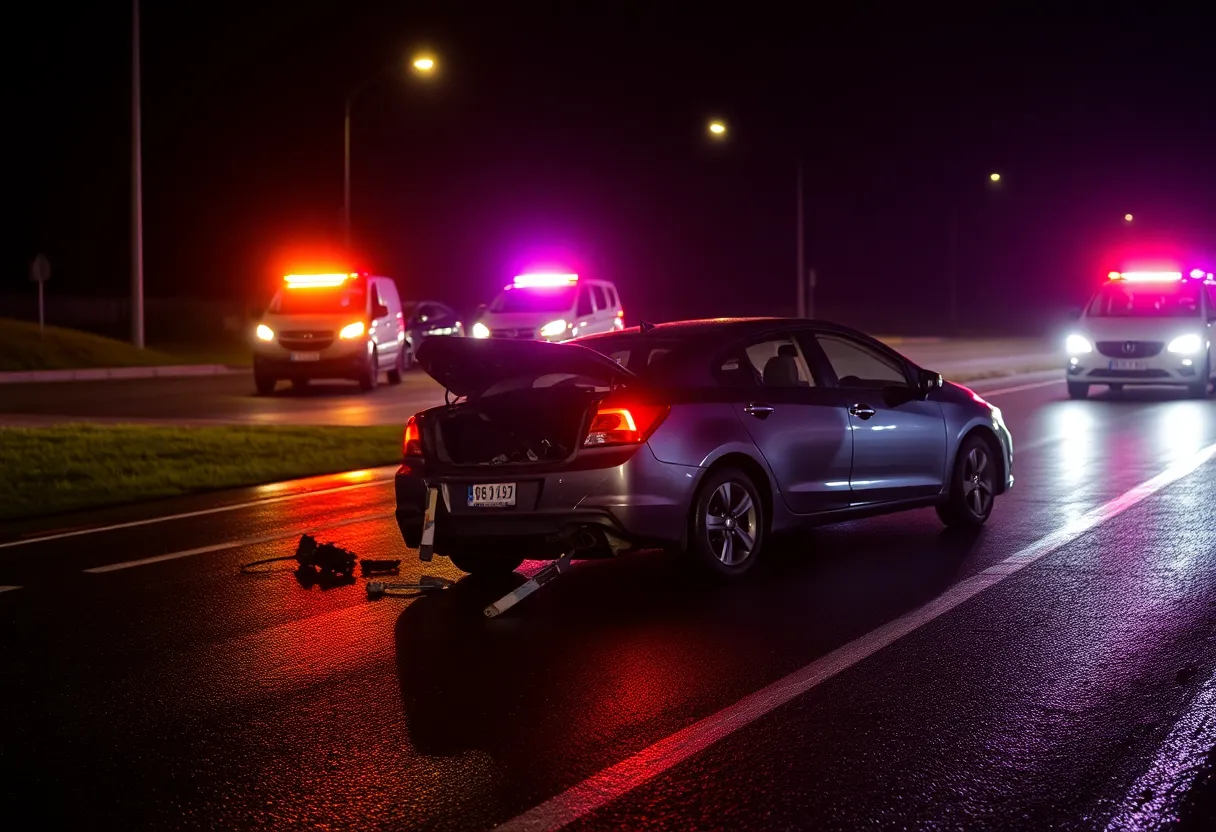 Scene of a two-vehicle crash in Drexel Heights with emergency response.