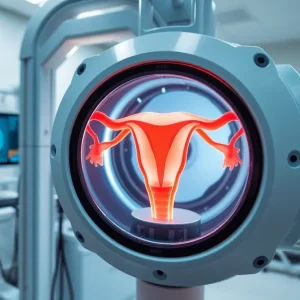 Innovative falloposcope device for ovarian cancer screening in a lab.