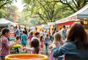 Families enjoying activities at FamFest community event in Tucson
