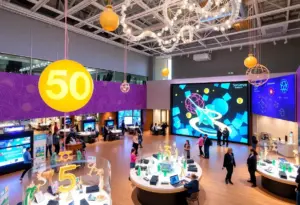 50th anniversary celebration at Flandrau Science Center showcasing STEM education exhibits.
