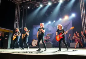 Tribute band GREEN TODAY playing on stage at Arizona State Fair