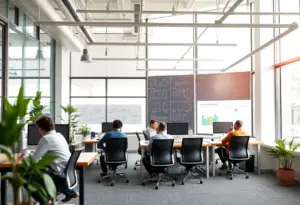 InnovateSun office interior showcasing a collaborative workspace