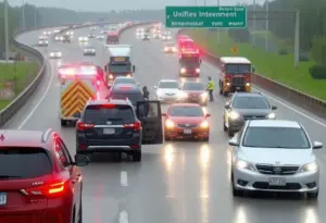 Multi-car pileup on Interstate 10 in Buckeye, Arizona
