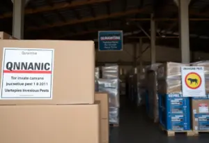 Quarantine measures for the invasive Khapra beetle in a Tucson warehouse.