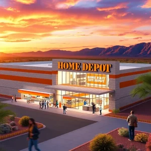 Rendering of a new Home Depot store in Marana, Arizona