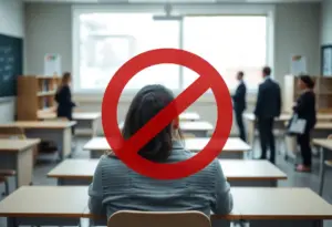 Symbolic representation of privacy and security concerns in an educational environment.