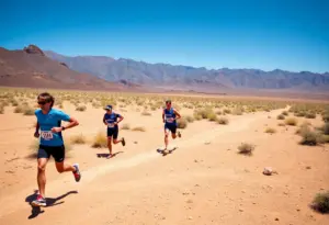 Cross country runners from Pima Community College participating in Highlander Invitational