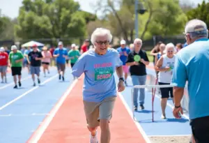 Participants engaging in sports at the Senior Olympic Festival in Tucson.
