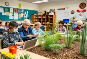 Seniors participating in a digital literacy class in Tucson