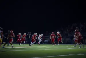 Players in action during a Southern Arizona high school football game