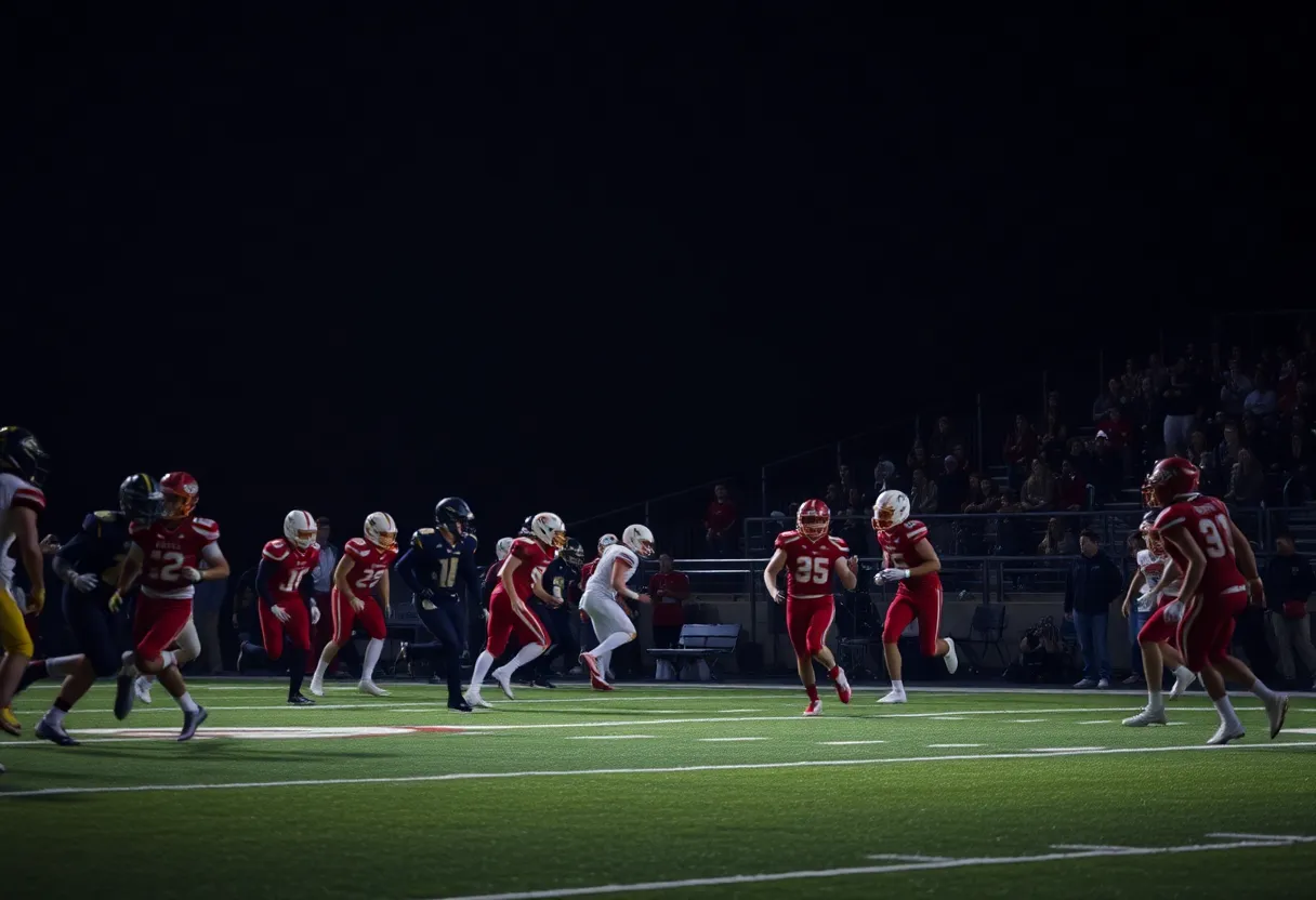 Players in action during a Southern Arizona high school football game