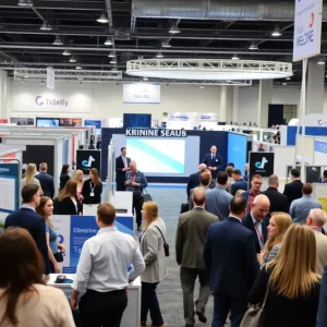 Attendees and exhibitors at the Tucson annual business expo