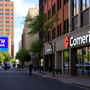 Fifth Third Bank and Comerica logos in Tucson, showcasing economic growth.