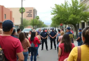 Community members in Tucson discussing border security.