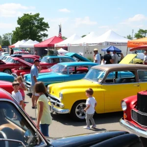 Classic cars on display at the Tucson car show