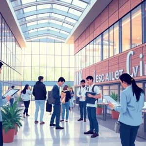 Students collaborating in an entrepreneurship program at the University of Arizona.