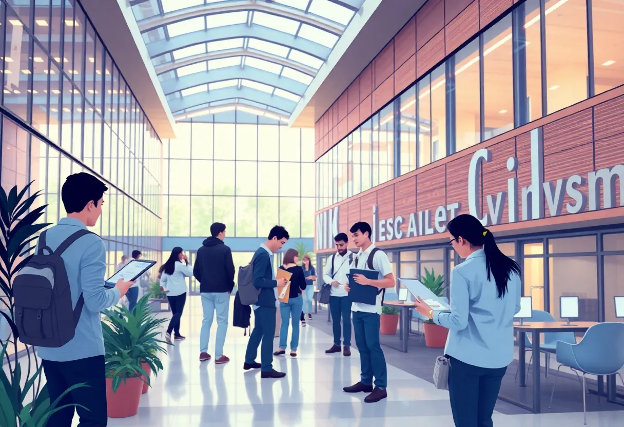 Students collaborating in an entrepreneurship program at the University of Arizona.