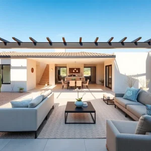 A mid-sized family house in Tucson with outdoor living space
