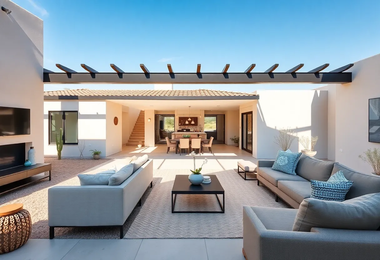 A mid-sized family house in Tucson with outdoor living space