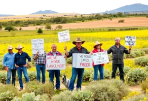 Farmers protesting pay cuts in Tucson's agricultural sector