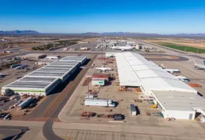 Tucson International Airport cargo terminal undergoing expansion.