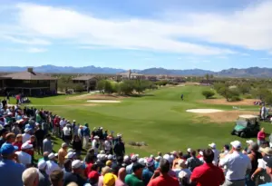 Crowd cheering at Tucson Open Golf Championship