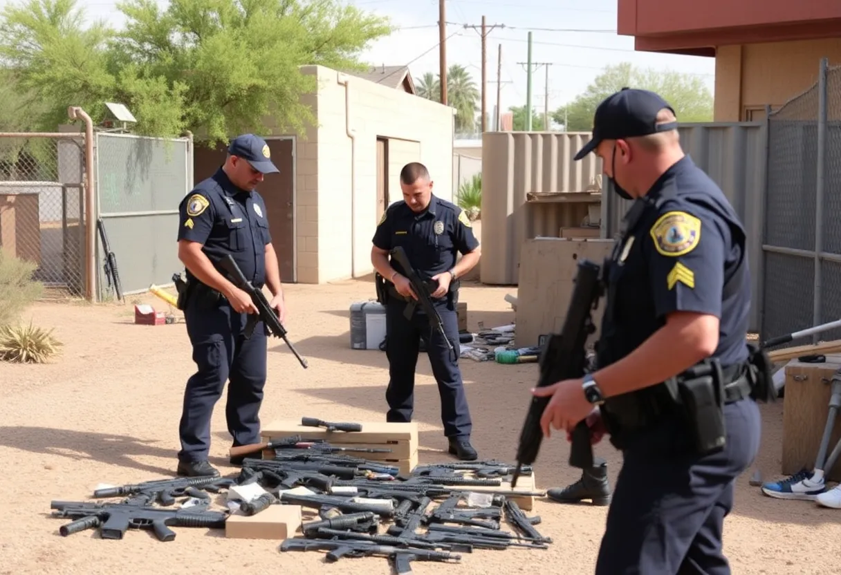 Tucson police recovering stolen firearms during an operation