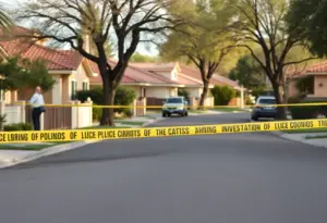 Police investigation area in a Tucson neighborhood
