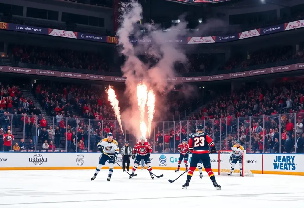 Tucson Roadrunners in action during a hockey game
