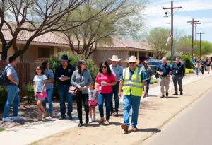 Residents participating in a neighborhood watch in Tucson