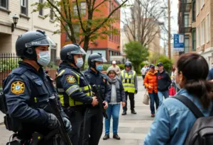 Police patrolling in Tucson as part of the Safe City Initiative