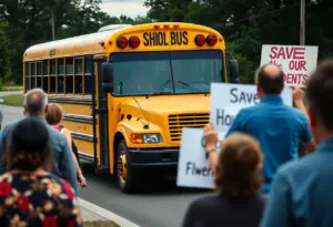 Protesters expressing concerns about transportation policy changes in Tucson