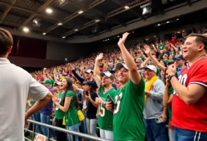 Tucson Sugar Skulls indoor football game with fans and local community engagement.