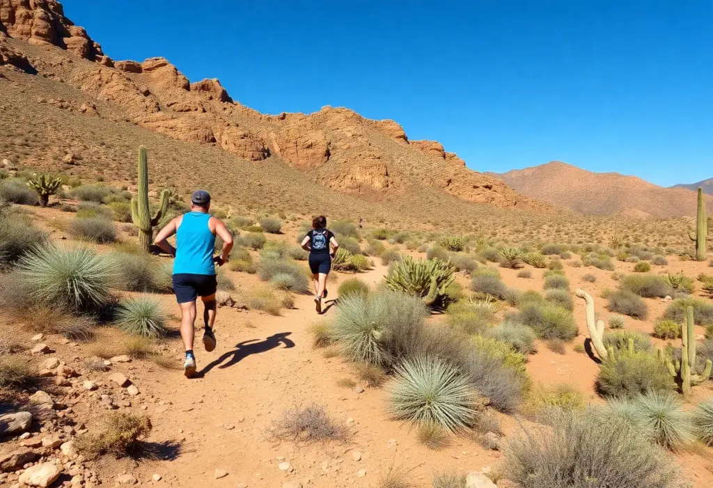 Runners participating in the Tucson Trail Run at Catalina State Park.