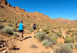 Runners participating in the Tucson Trail Run at Catalina State Park.