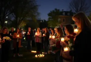 Community members gathered at a candlelight vigil for victims of a car crash in Tucson.