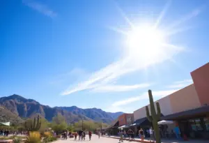 Sunny day in Tucson with clear skies